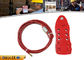 2.4 미터 빨간 PVC 코팅 스테인레스 스틸과 조정할 수 있는 잡이식 케이블 잠금 협력 업체